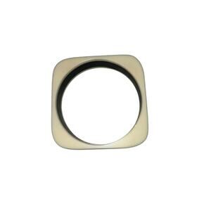 Iris Apfel & Bajalia Square Lucite Bangle Bracelet Cream & Black Mod Colorblock